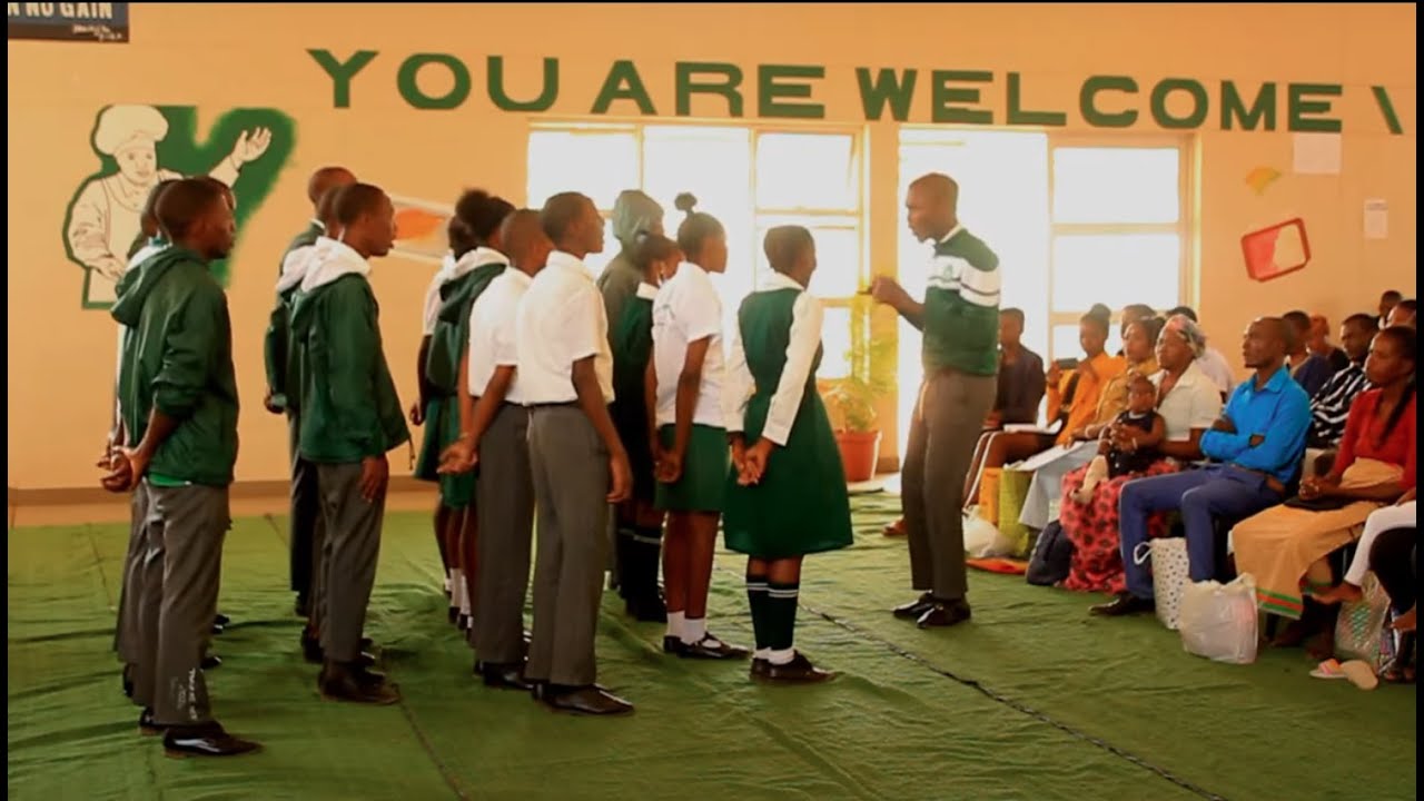 Kandjimi Murangi Senior Secondary School 2024 School choir with a speech from MR Rengi Chipa-cika