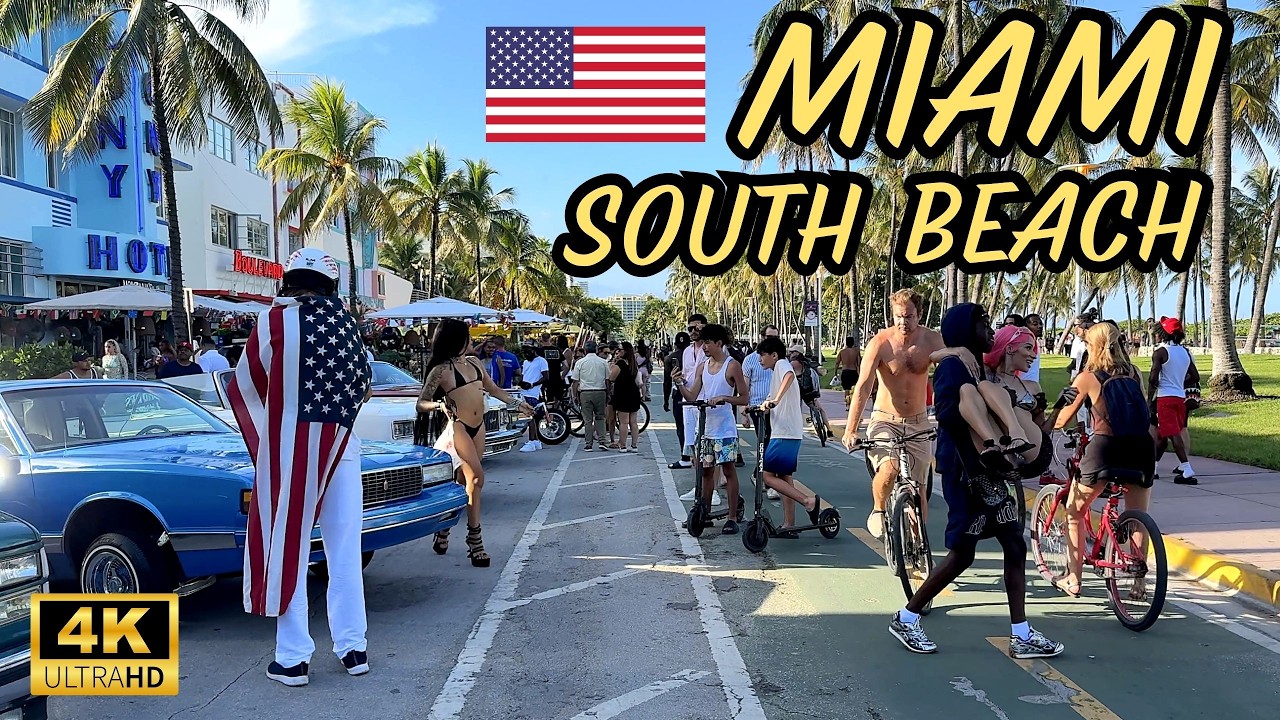 Miami Ocean Drive 4th of July 2026 Evening Walk | South Beach 4K