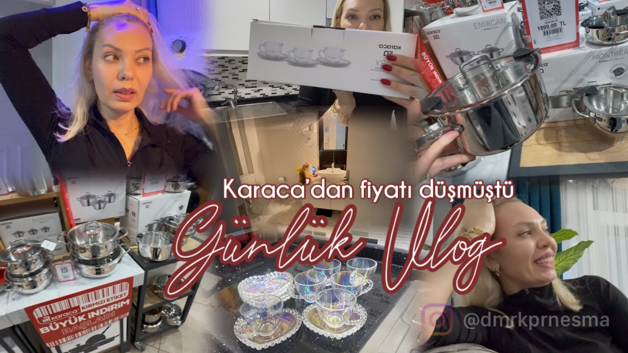 BU FİNCANLAR NEE⁉️KARACA HOME/ÇELİK TENCERE BAKIYORUM..KIZIM BENİ KİME BENZETTİ🤭ARTIK BOYAYALIM..