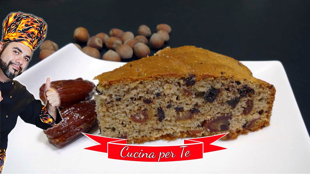Torta Datteri, Nocciole e Cioccolato - Dolci