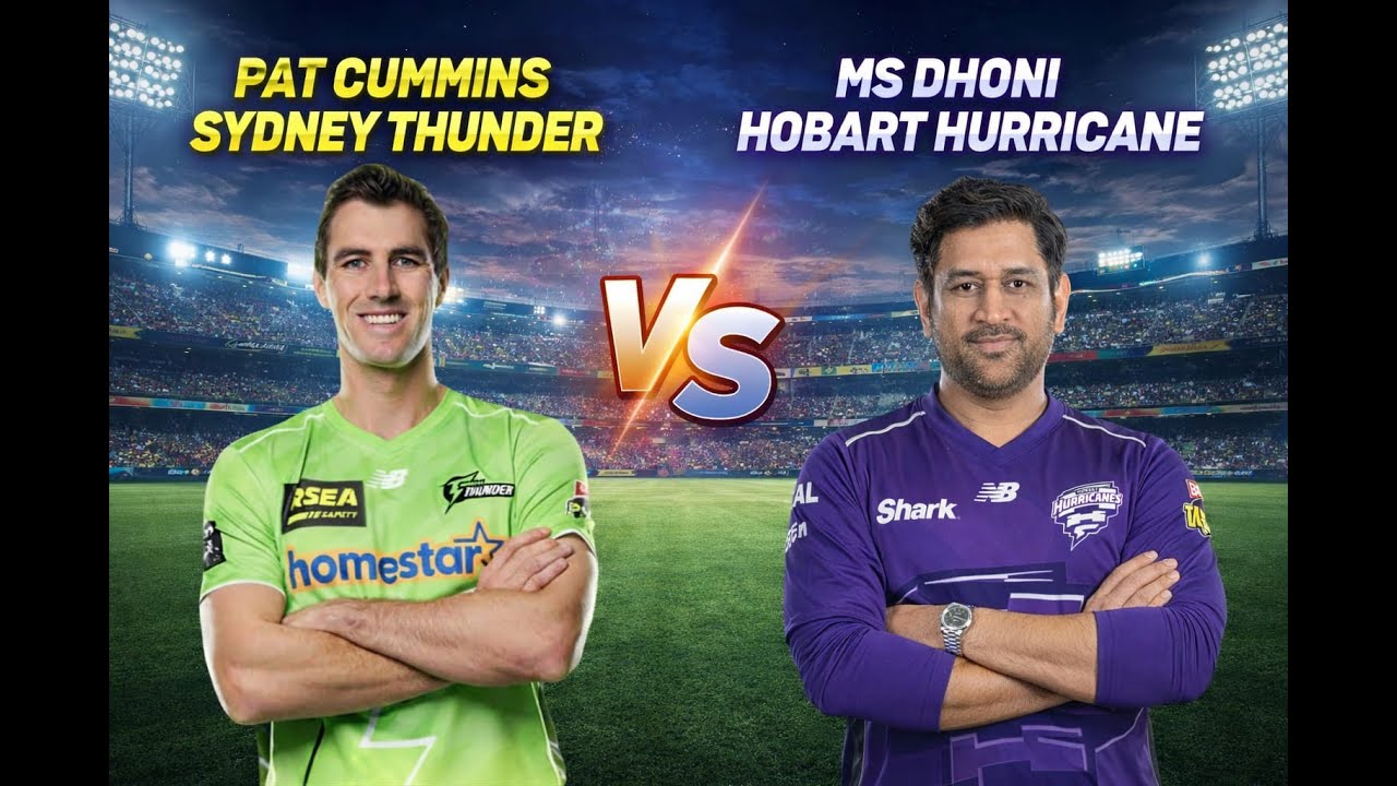 BBL  MATCH 18  | CUMMINS   VS   DHONI | SYDNEY THUNDER  VS  HOBART HURRICANE