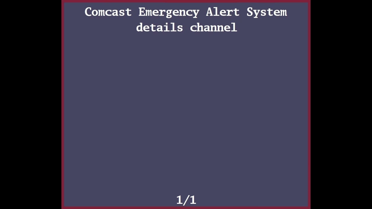 Comcast DASDEC EAS Channel (1 minute)