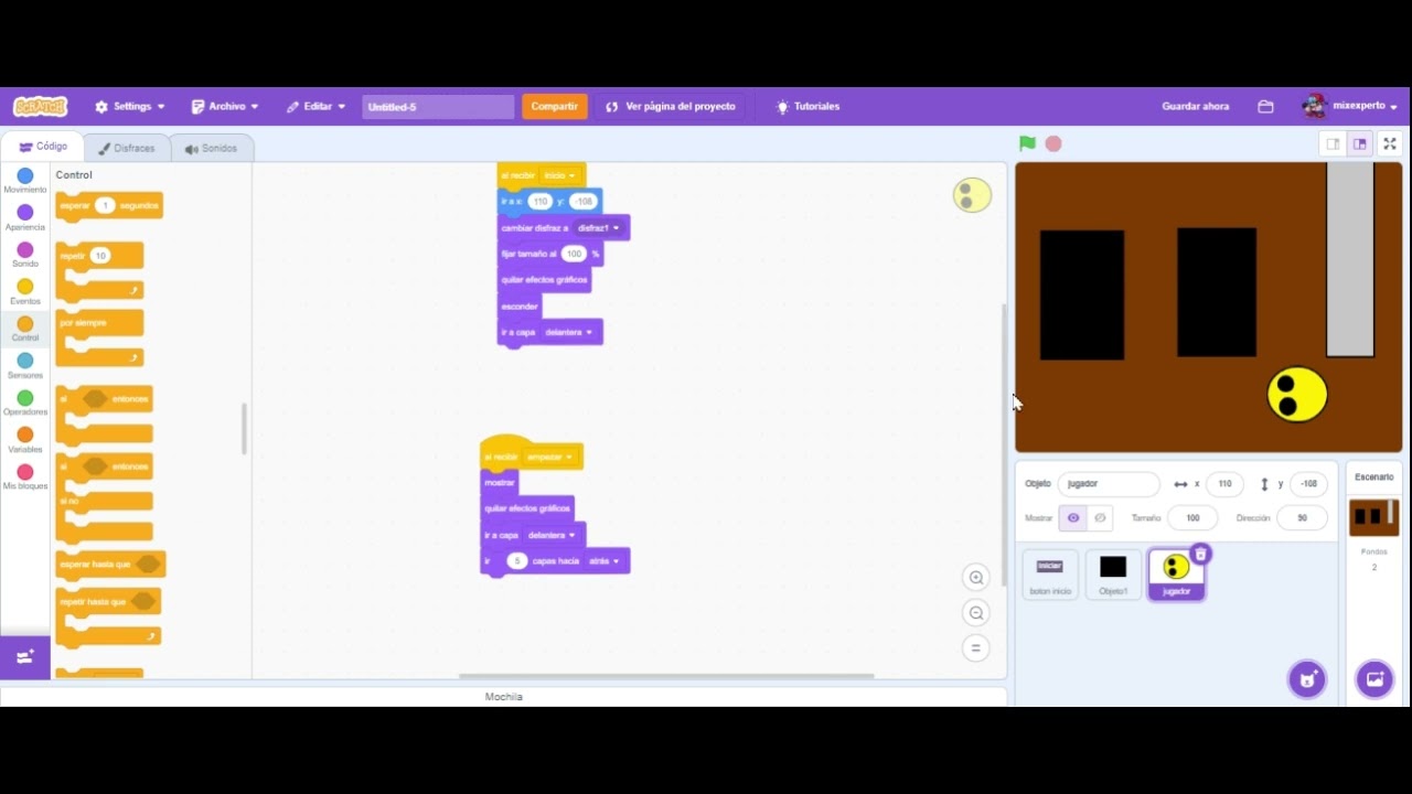 tutorial como hacer garden of banban en scratch, parte 1
