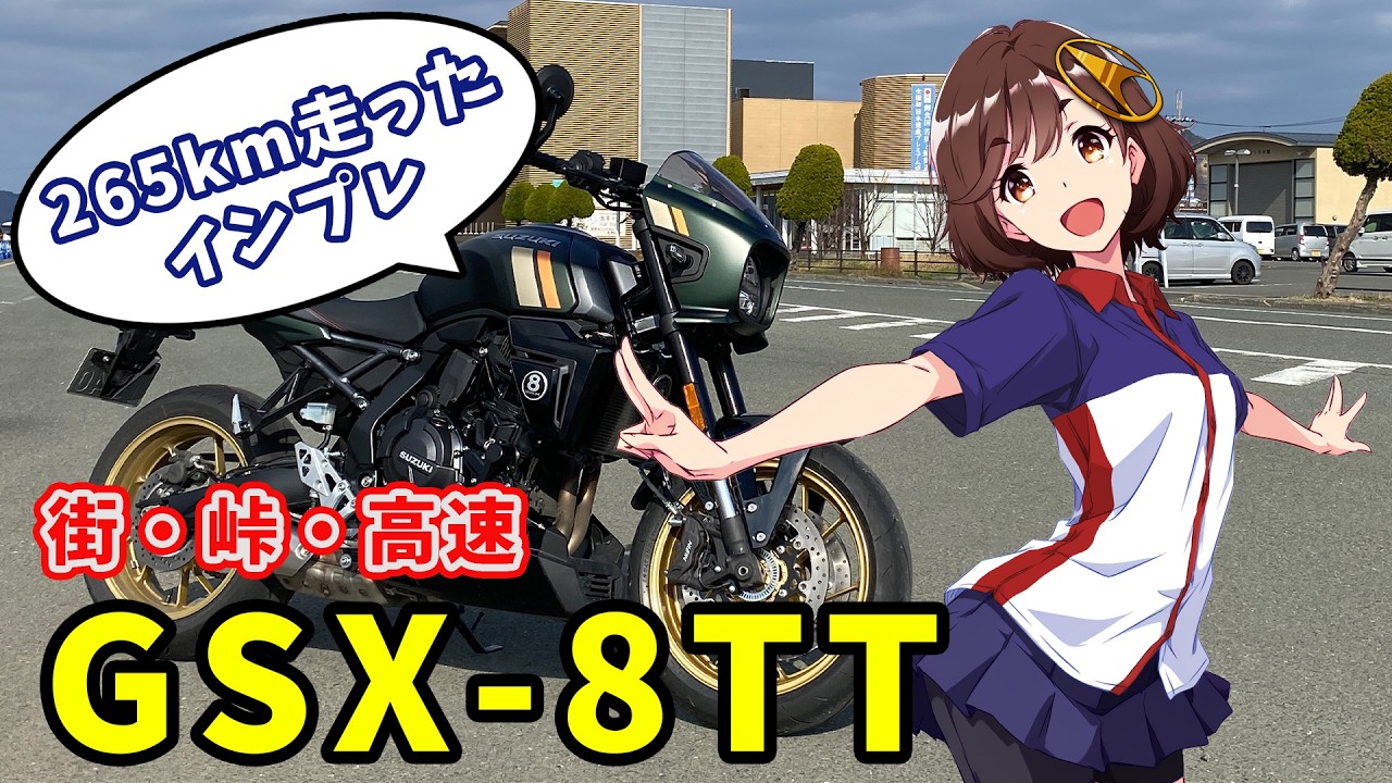 GSX ８TT 265km１日 インプレ・レビュー！鬼加速の並列２気筒ヘリテージモデル！