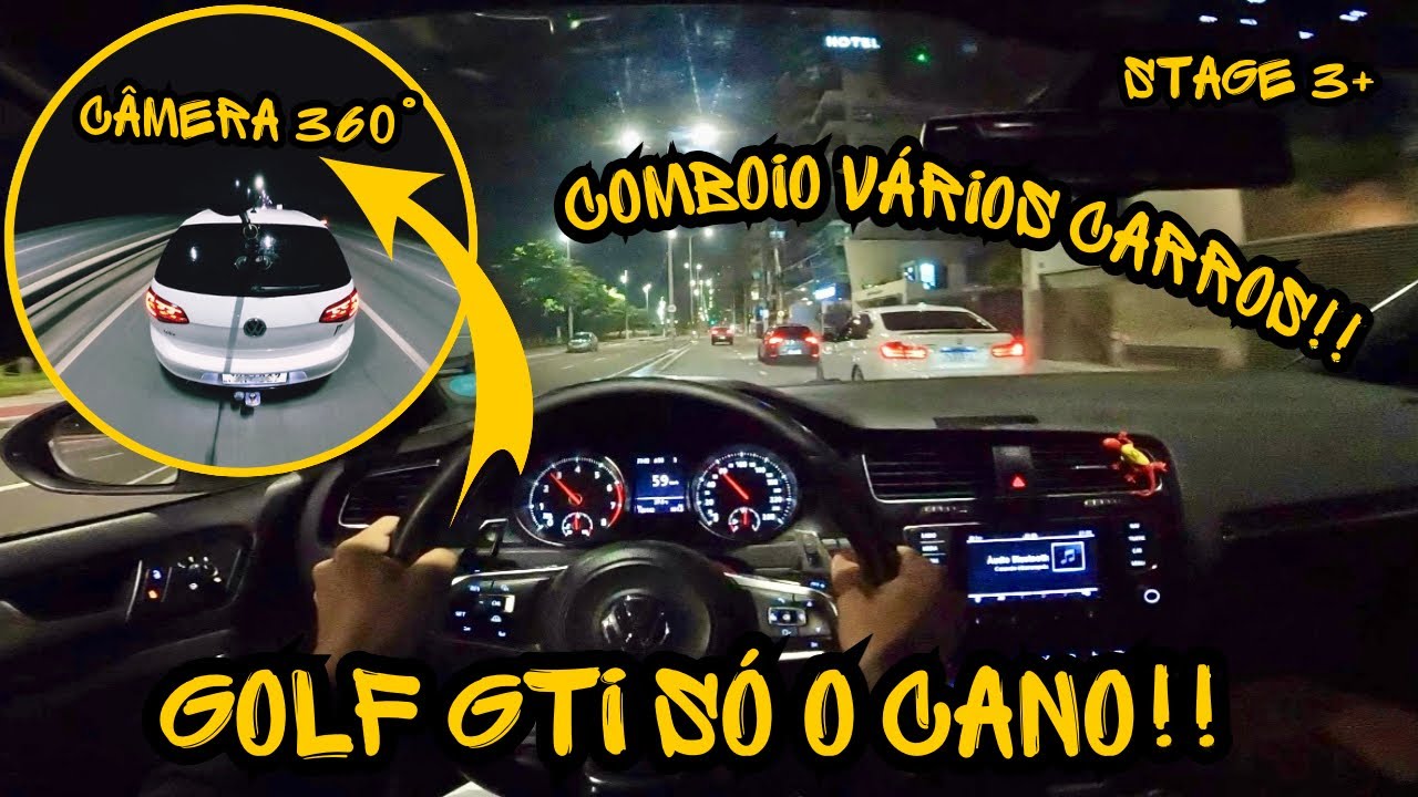 ACELERANDO GOLF GTI STAGE 3 SÓ O CANO EM COMBOIO!! *câmera360* 🚀🔥