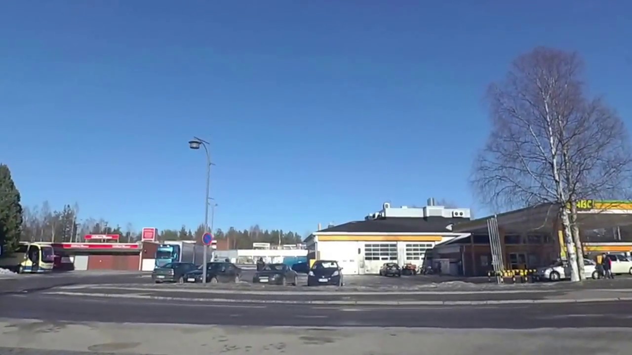 Haapajärvi keskustaa ja aurinkoa 19.3.2017