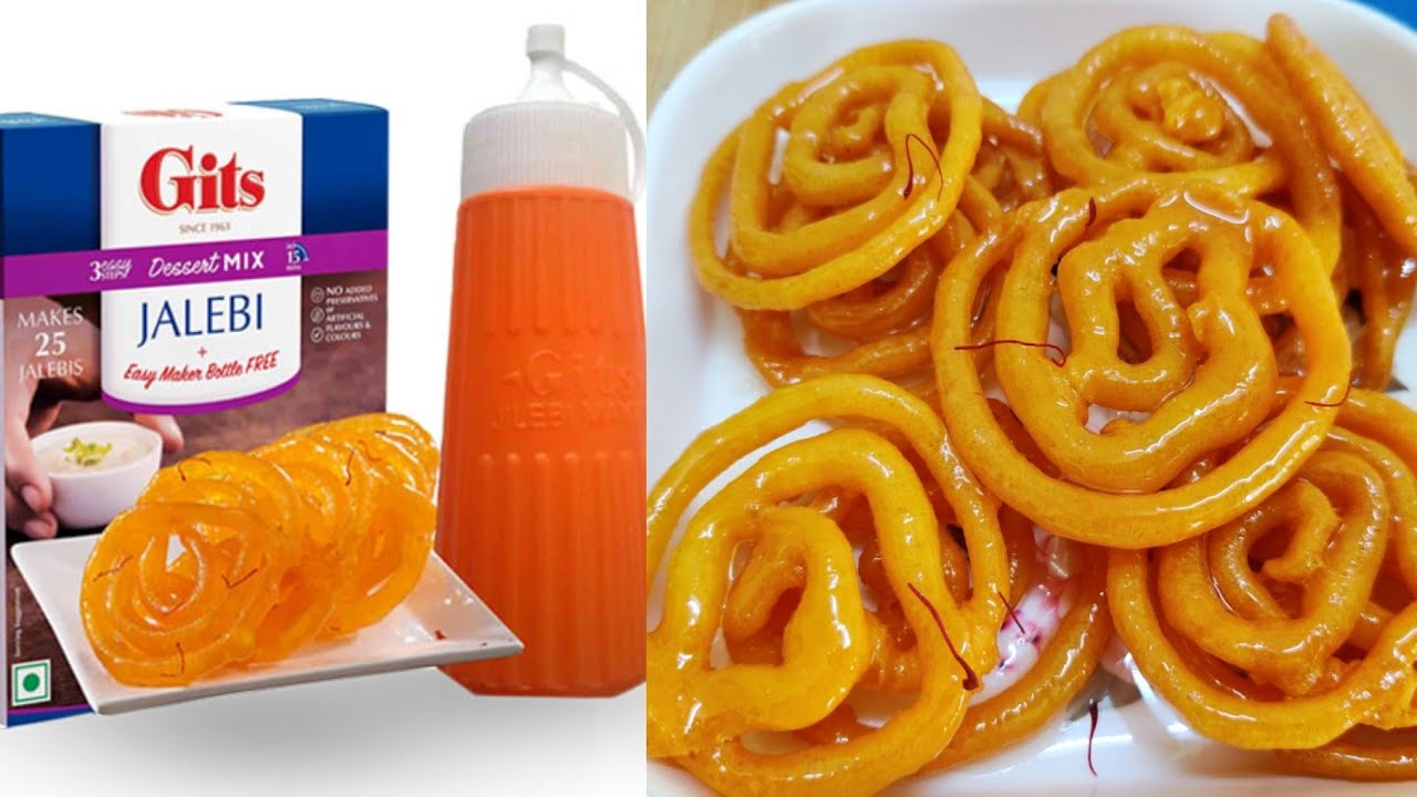 Gits Jalebi Recipe, Gits jalebi mix review, Gits jalebi mix with bottle, Instant gits jalebi recipe