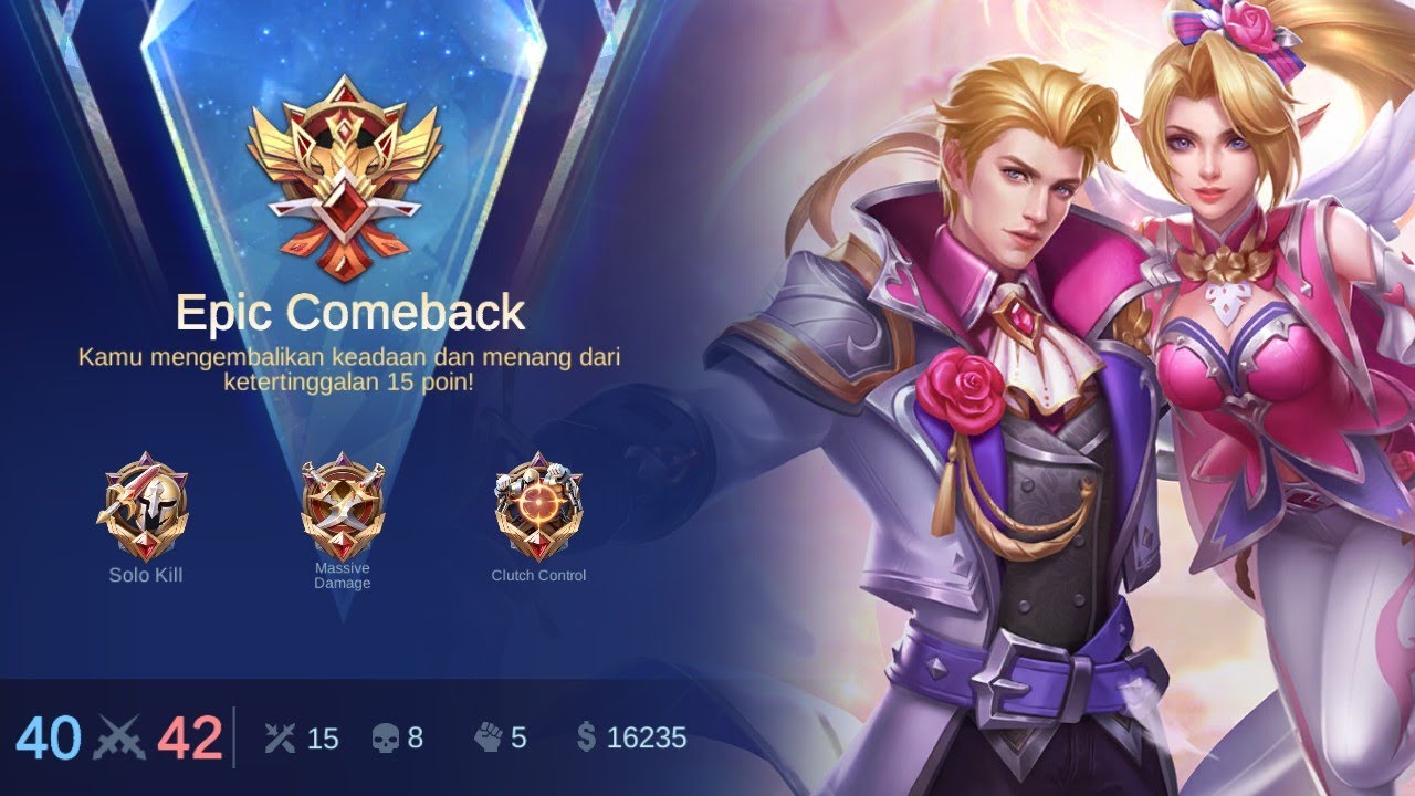 MRO Part 3 epic comeback yang memuaskan miya 15kill build up mlbb gameplay Indonesia 