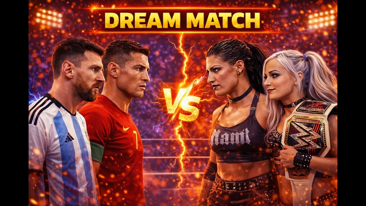 Messi & Ronaldo vs. Liv & Rhea: LIVE FIGHT #shorts #shortslive #shortsfeeds #cr7 #messi