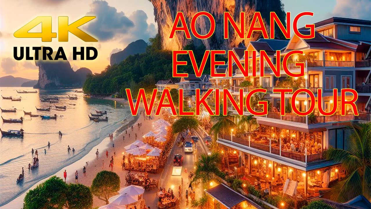 Thailand Night Streets Krabi AoNang 4K