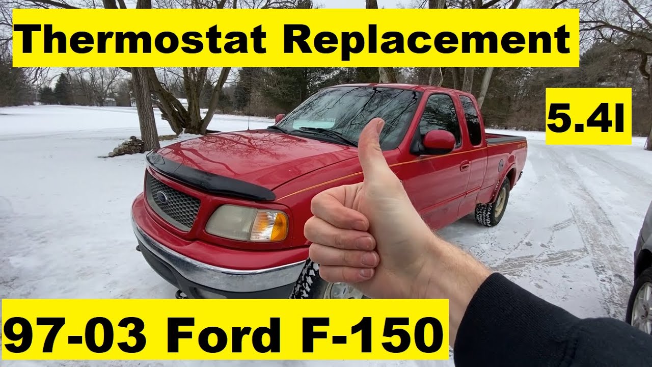 Замена термостата Ford F150 своими руками 97 98 99 00 01 02 03 1997 1998 1999 2000 2001 2002 2003