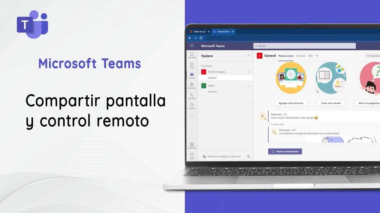 Teams - Compartir pantalla y control remoto
