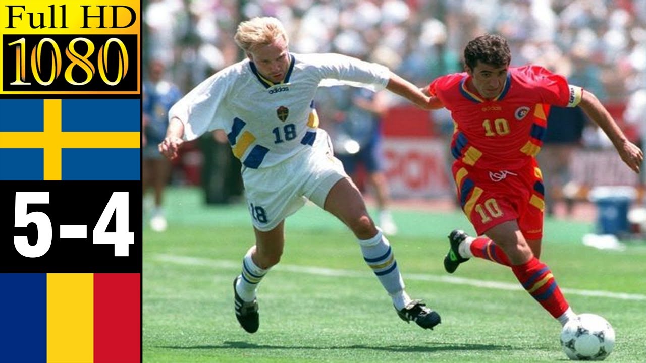 Sweden 2-2 (5x4) Romania Quarter Finals World Cup 1994 | Full highlight | 1080p HD
