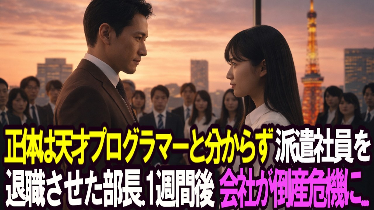 彼女の正体は天才プログラマーと分からず、派遣社員を退職させてしまった部長。1週間後、会社が倒産危機に...