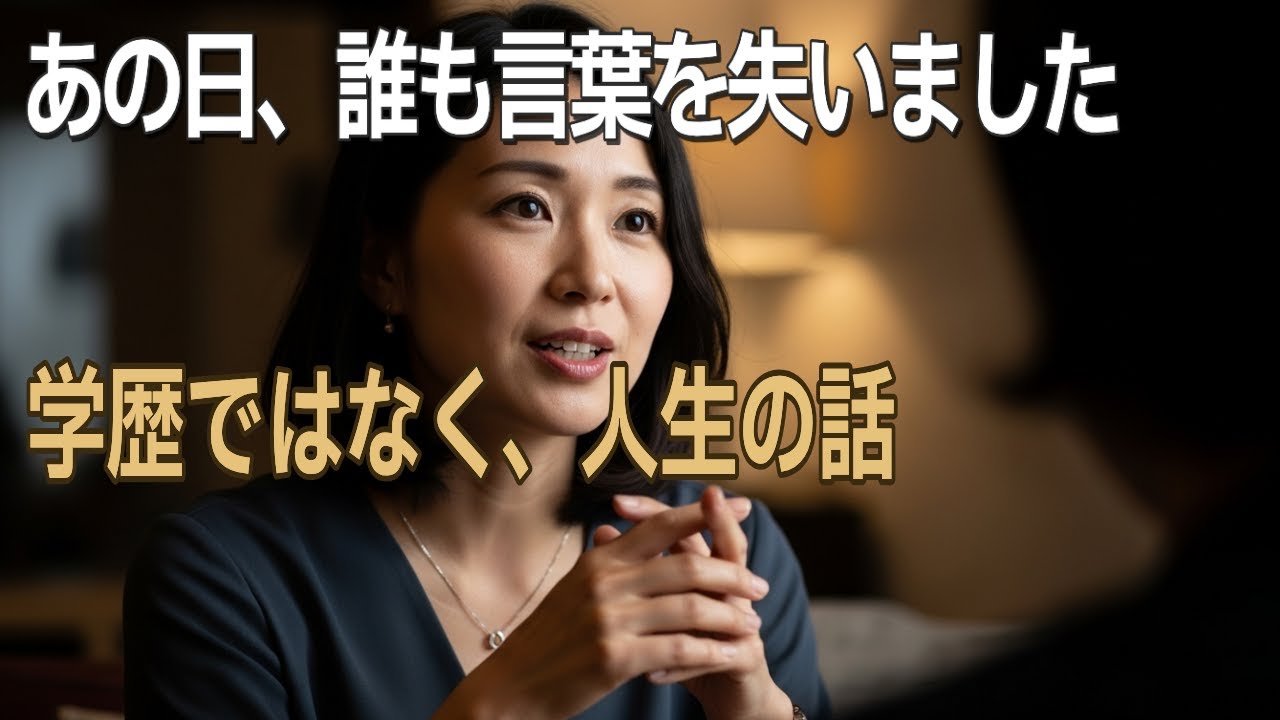 学歴より重いもの ― 家族の集まりで嫁が語った静かな本音
