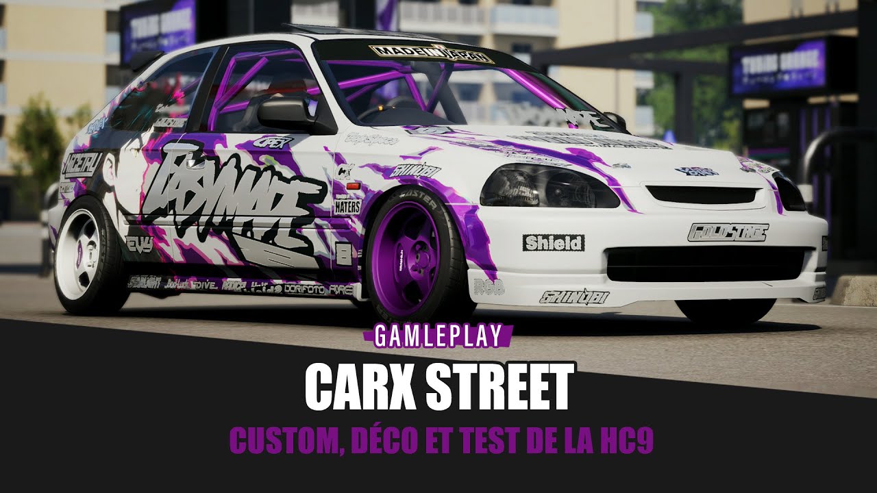 CarX Street - Customisation, déco et test de la HC9 (Honda Civic Type-R EK9)