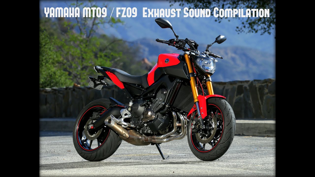 YAMAHA MT09 / FZO9  EXHAUST SOUND COMPILATION