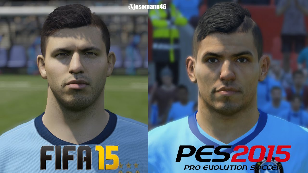 FIFA 15 vs PES 2015 MANCHESTER CITY Face Comparison