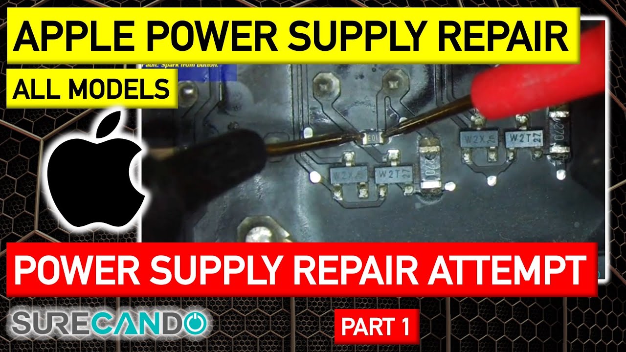 Apple iMac power supply repair attempt. N-Ch MOSFET 600V TO220FP-3 CoolMOS shorted. Dremel Part 1