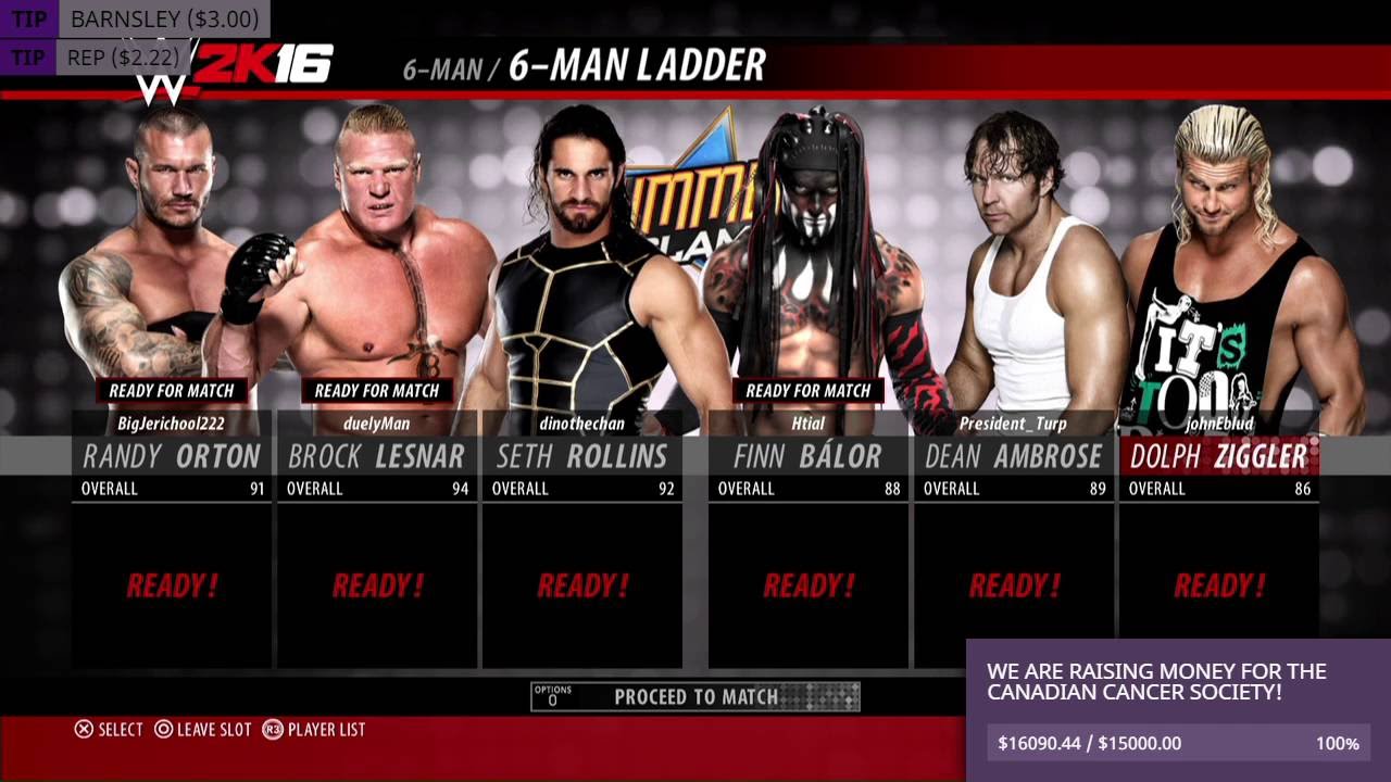 nL 24 Hour Charity Stream 2016 [FINALE] - WWE 2K16
