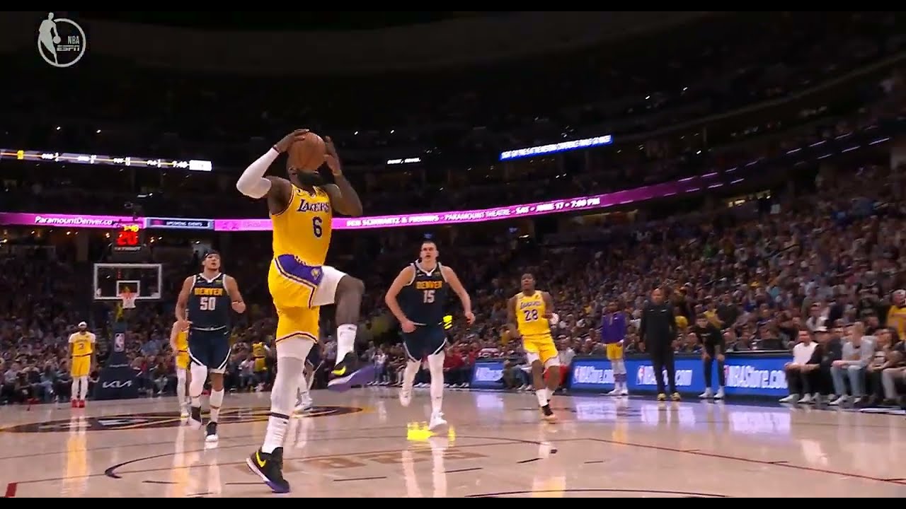 LEBRON JAMES Craziest Missed Dunk LA Lakers vs Denver Nuggets GAME 2