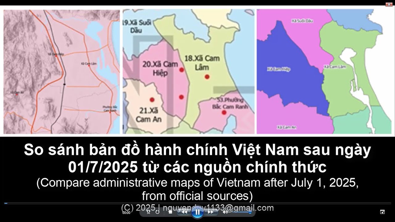 [GIS News] So sánh bản đồ hành chính Việt Nam từ 1/7/2025 (Compare administrative maps of Vietnam)