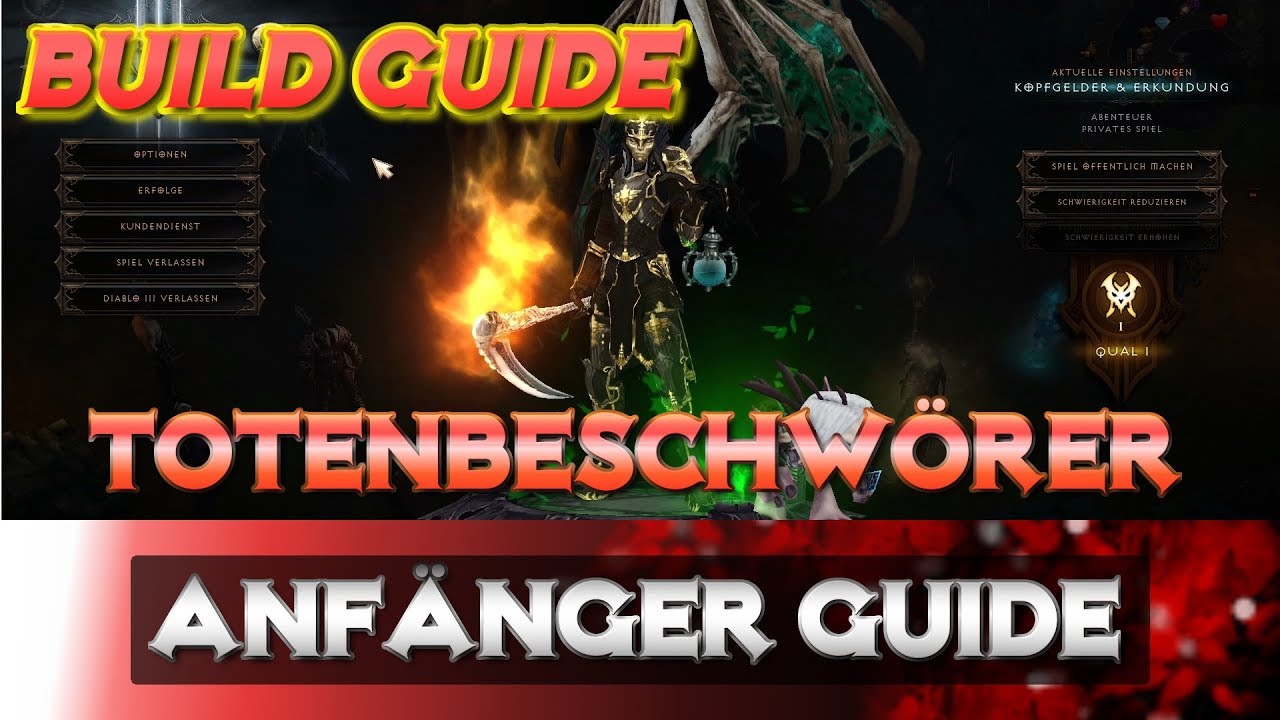 Diablo 3  - Totenbeschwörer - Anfängerguide Update | Build | Anfänger Guide | Skillung | German