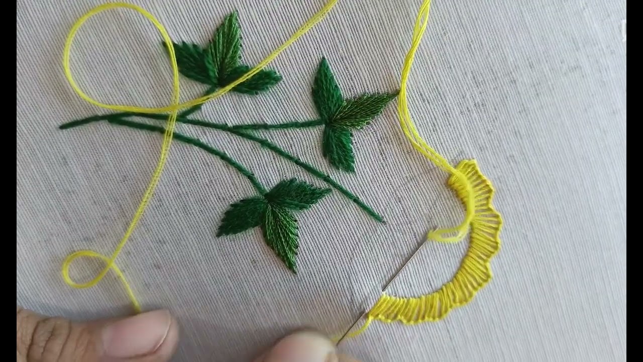 Easy hand embroidery #embroidery #art #embroiderylover 