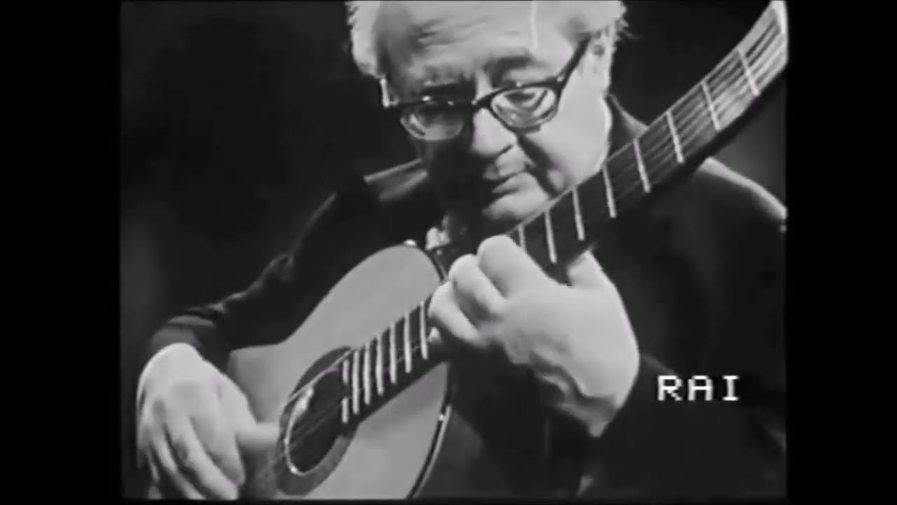 Andrés Segovia • Prelude No  3 • Villa Lobos • TELEVISION