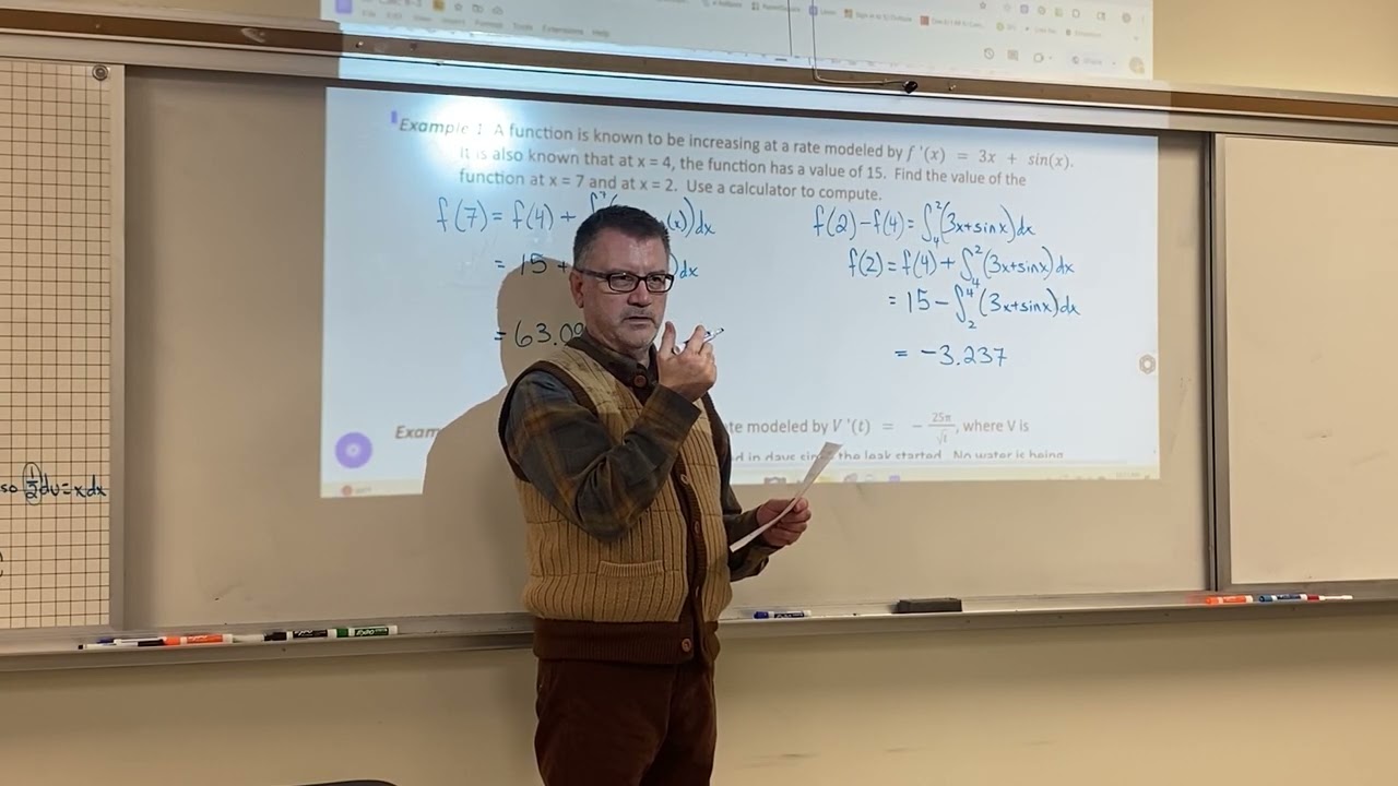 AP Calculus AB: Lesson 8.3 - Net Change as Accumulation Functions with Definite Integrals