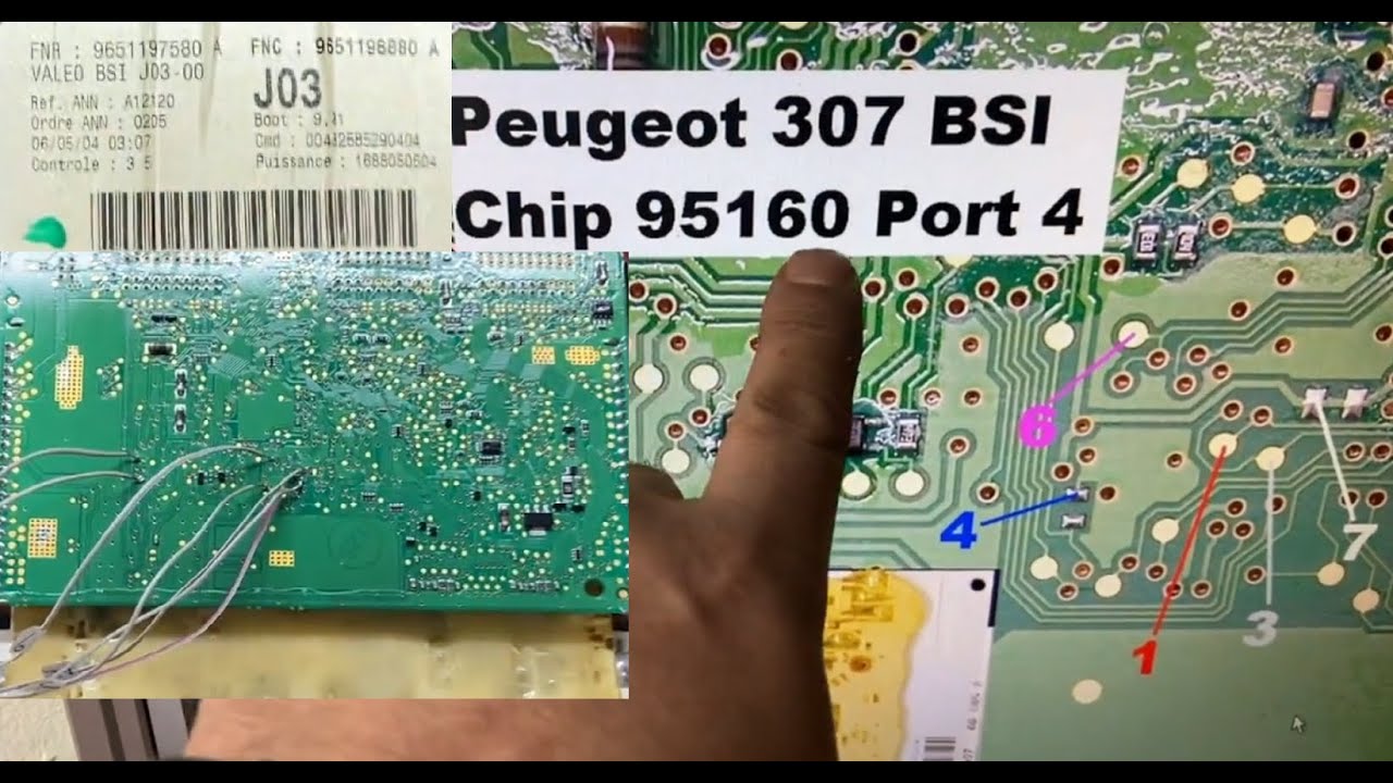 Peugeot and Citroën BSI EEprom 95160 - pin code read طريقة استخراج كود برمجه مفتاح