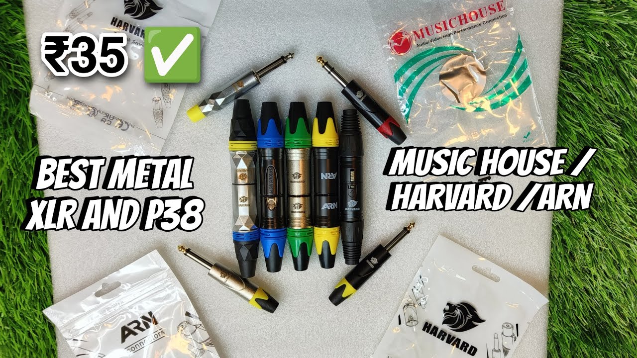Best XLR and P38 TRS Connector HARVARD/MUSIC HOUSE ₹35 ONLY, JAISWAL RADIO CORPORATION CHANDNI CHOWK