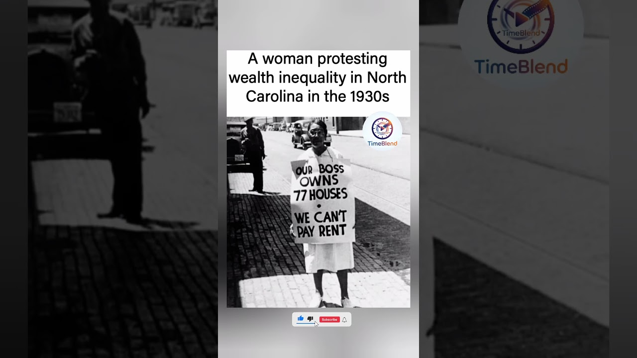 A woman powerful protest against wealth inequality in 1930sNorth Carolina📢