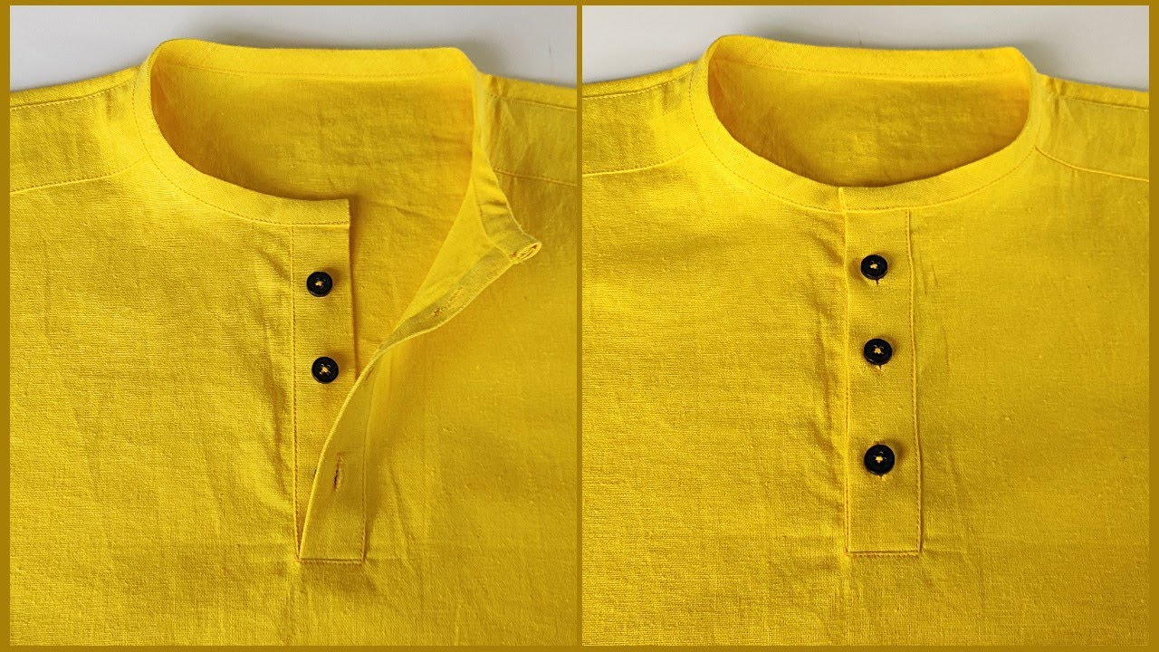 designer piping collar kurta stiching // sew a lower neck kurta // kurta stiching full video //