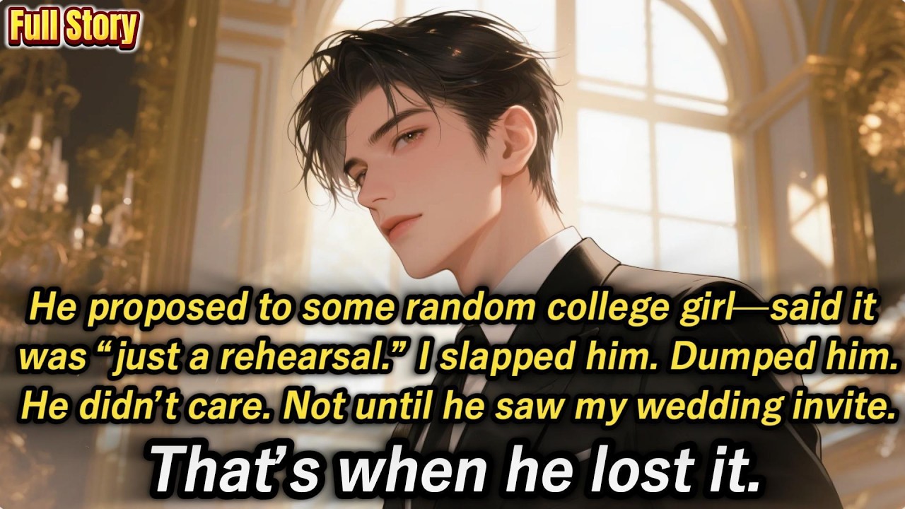 He proposed to some random college girl—said it was “just a rehearsal.” I slapped him.Dumped him...