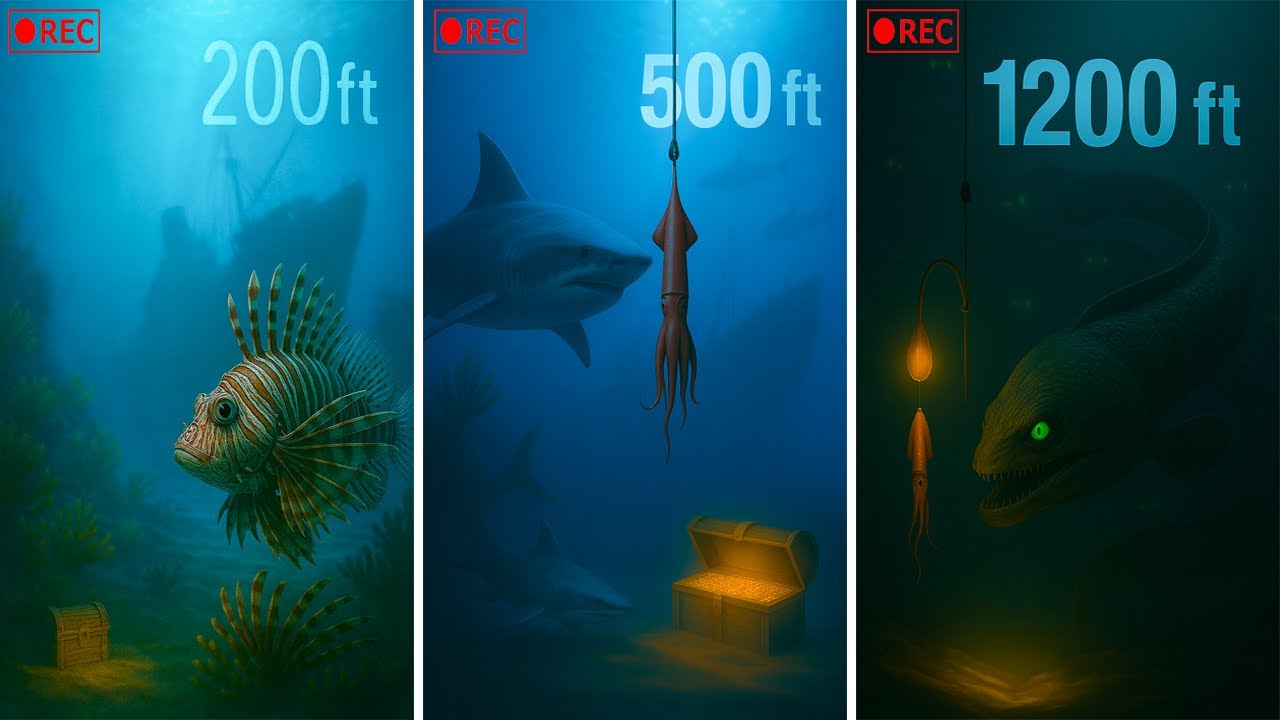 I Fished With A Camera 200ft vs 500ft vs 1200ft Deep