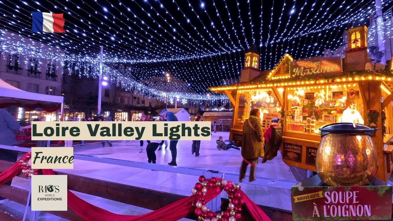 Exploring Saumur at Xmas 🎇 Night Lights, French Foods & Global Holiday Flavors | France 🇫🇷