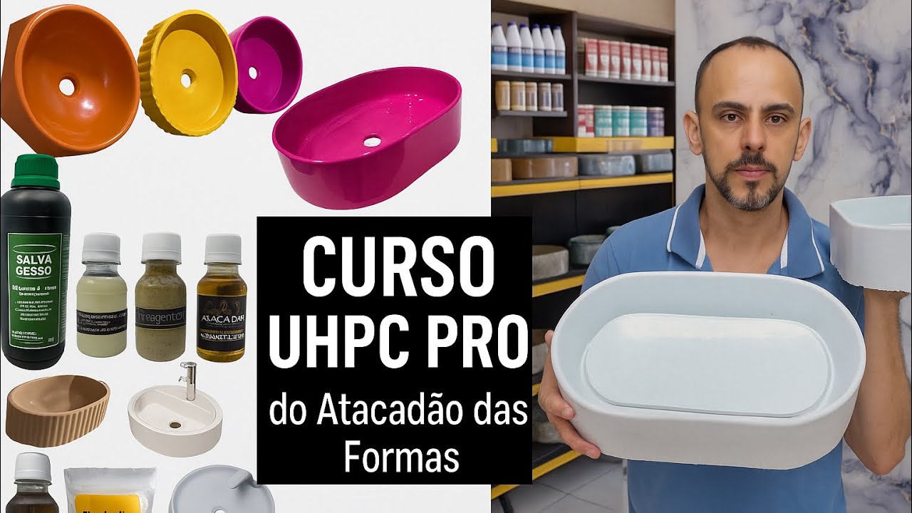 Quer aprender a fabricar peças de alto padrão em cimento UHPC e faturar com qualidade 