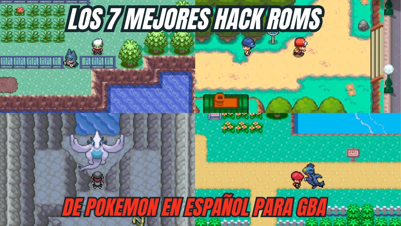 TOP 7 HACK ROMS POKEMON MAS ICONICOS, COMPLETOS Y EN ESPAÑOL PARA GBA ✅