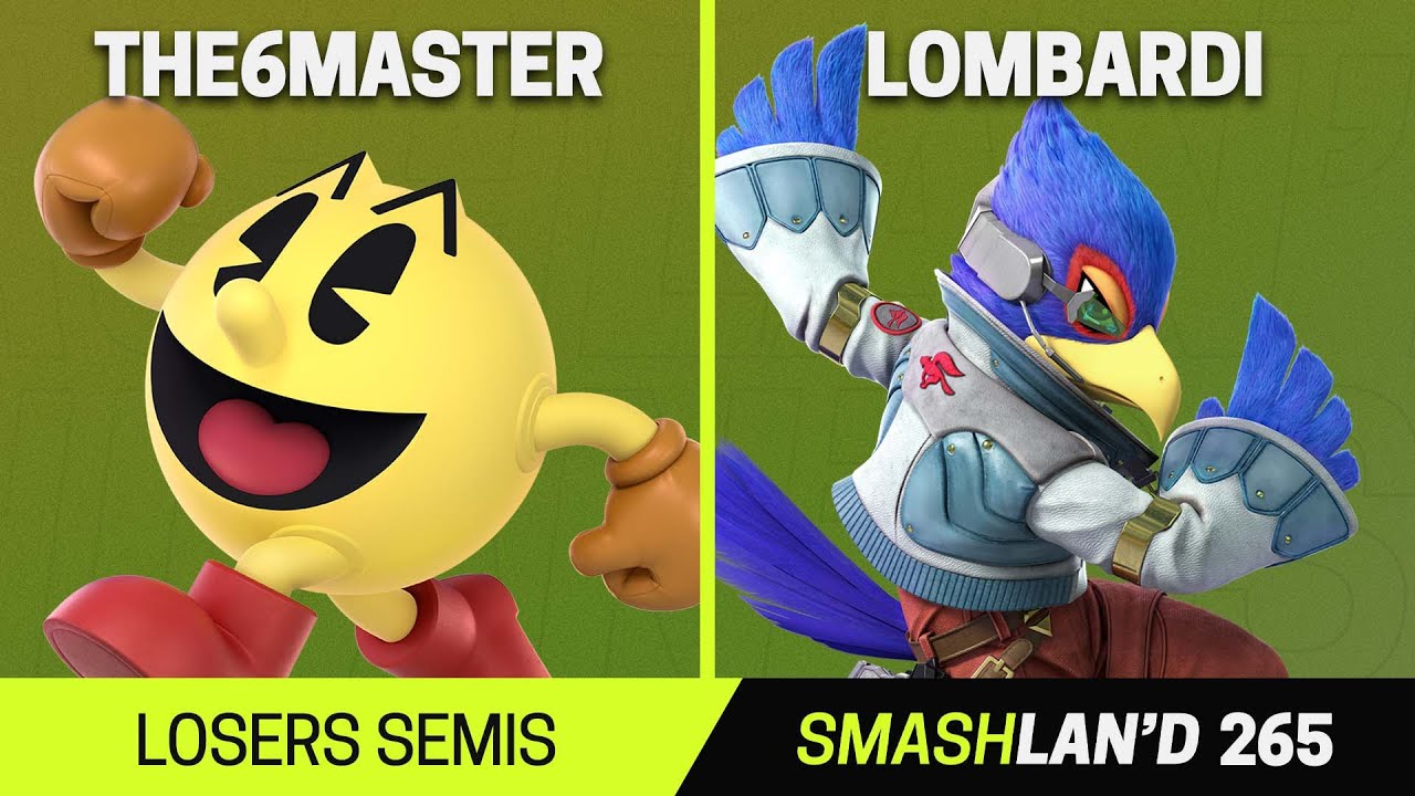 SmashLAN'd 265 Losers Semis - The6Master (Pac-Man) vs Lombardi (Falco) - SSBU Tournament