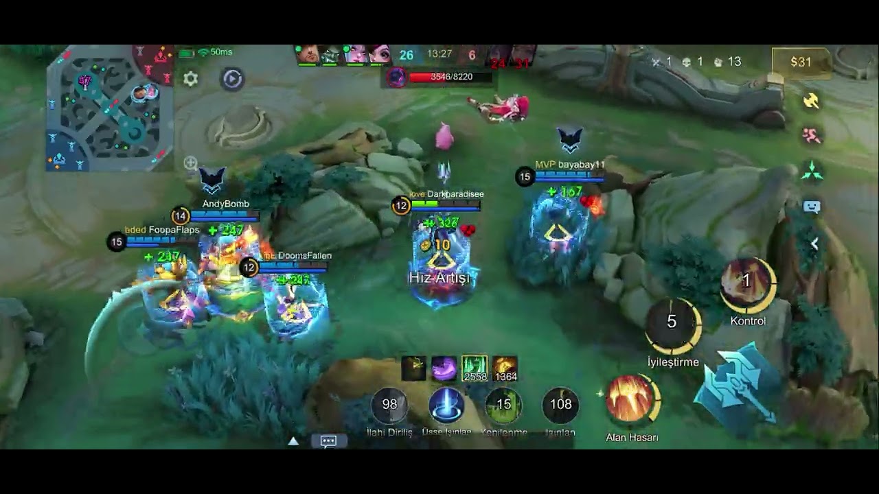 EN İYİ TEAMFIGHT! 5v5 Savaşta Rakibi Sildik | Mobile Legends Ranked Win