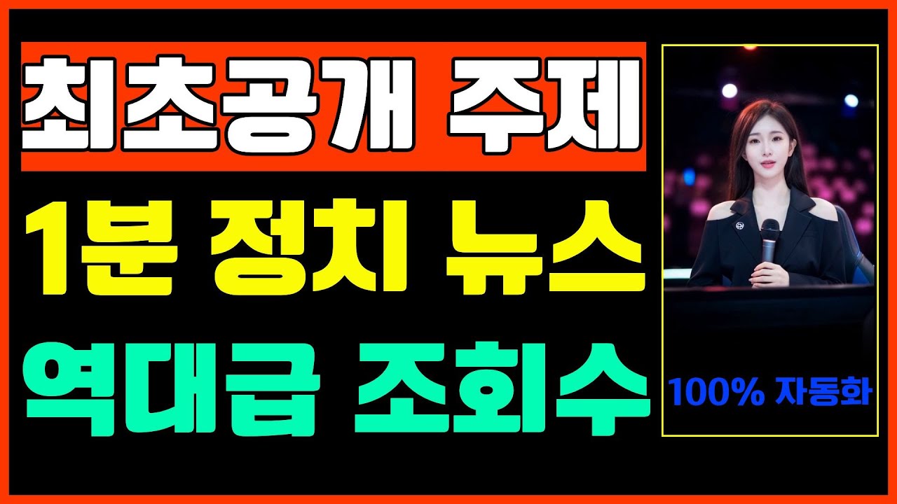 무조건 시청하는 1분 정치 쇼츠, 100% 자동화로 제작하는 노하우 공개합니다!