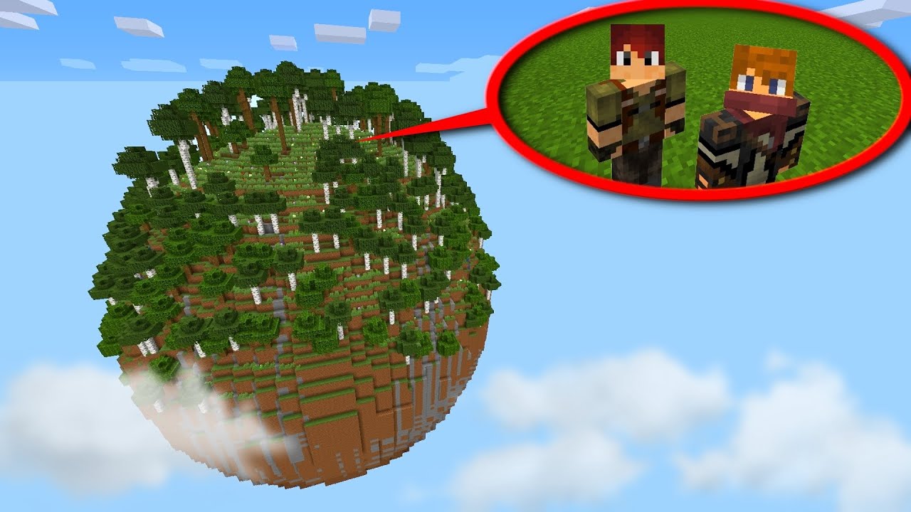 Minecraft pero EL MUNDO ES REDONDO