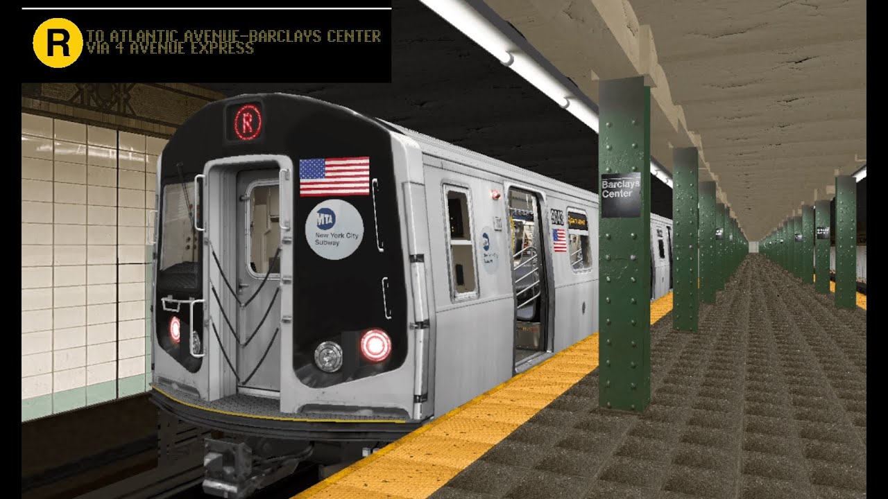 OpenBVE Special: R Train To Atlantic Avenue-Barclays Center (R160B Siemens)(Weekend Late Night G.O)
