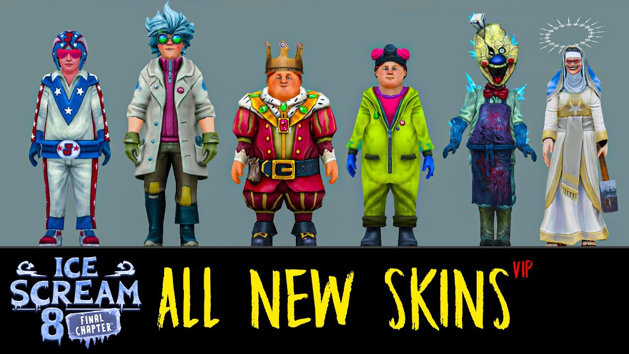 Ice Scream 8: True Ending All Skins Purchased 4K