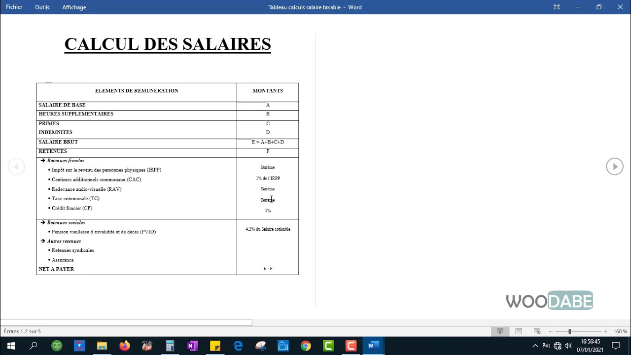 Principe de calcul du net &agrave; payer d'un salari&eacute;