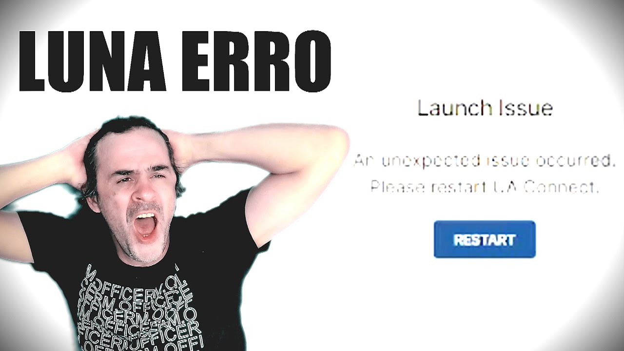 Erro na Luna DAW: 'Launch Issue