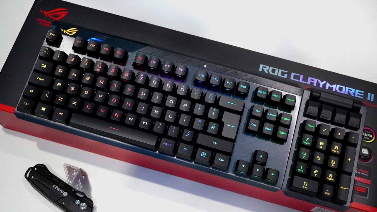 Unboxing Asus ROG Claymore II Modular TKL 80% 100% Gaming Mechanical Keyboard