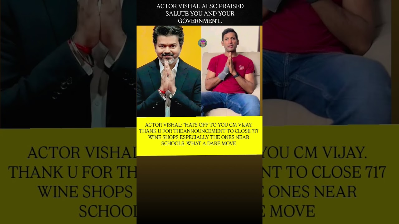 ACTOR VISHAL ALSO PRAISED SALUTE YOU AND YOUR GOVERNMENT..