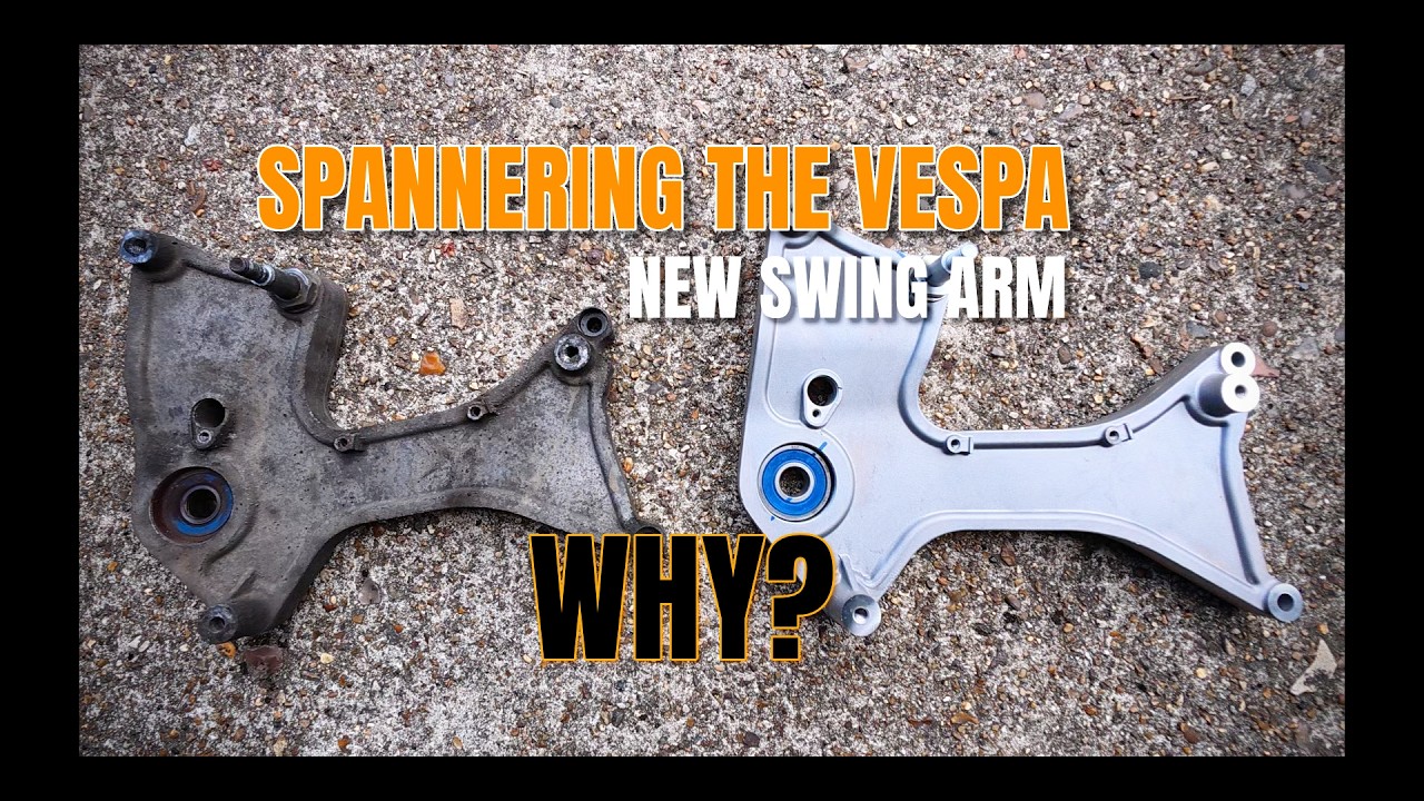 Spannering the Vespa - fitting a new swing arm & why I had too....